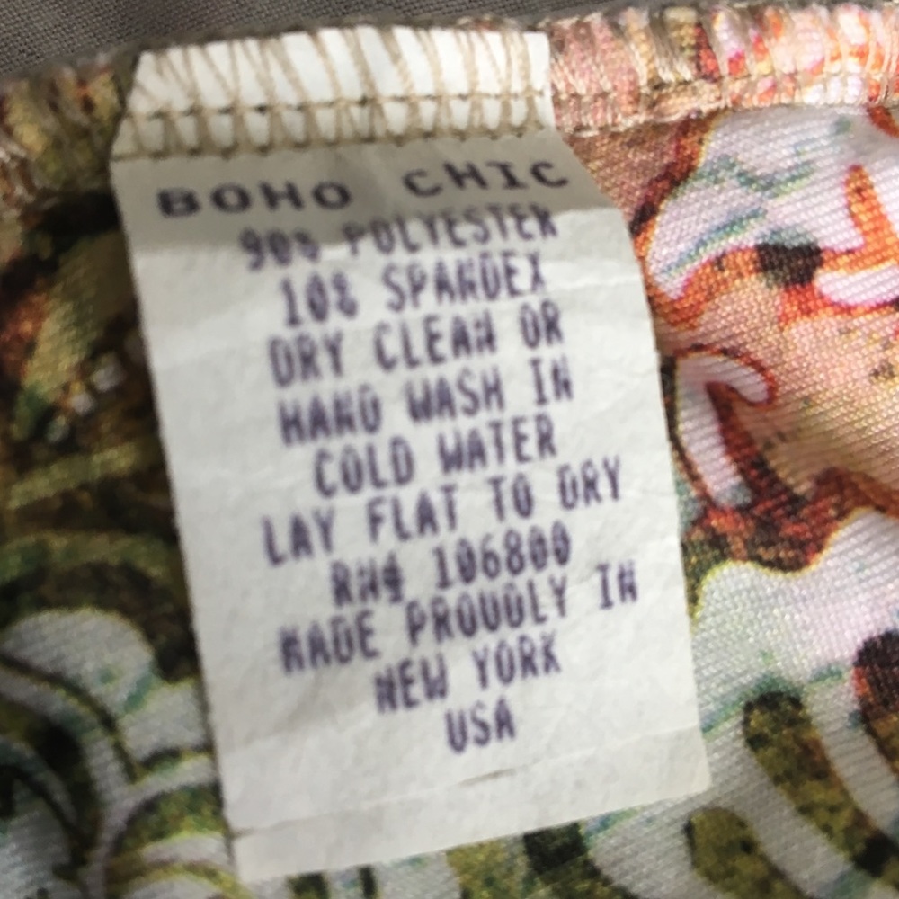 new Boho Chic ❤︎ Romantic Artsy Floral Print Draped Halter Top ❤︎ Pin Up Chic L - Picture 11 of 16